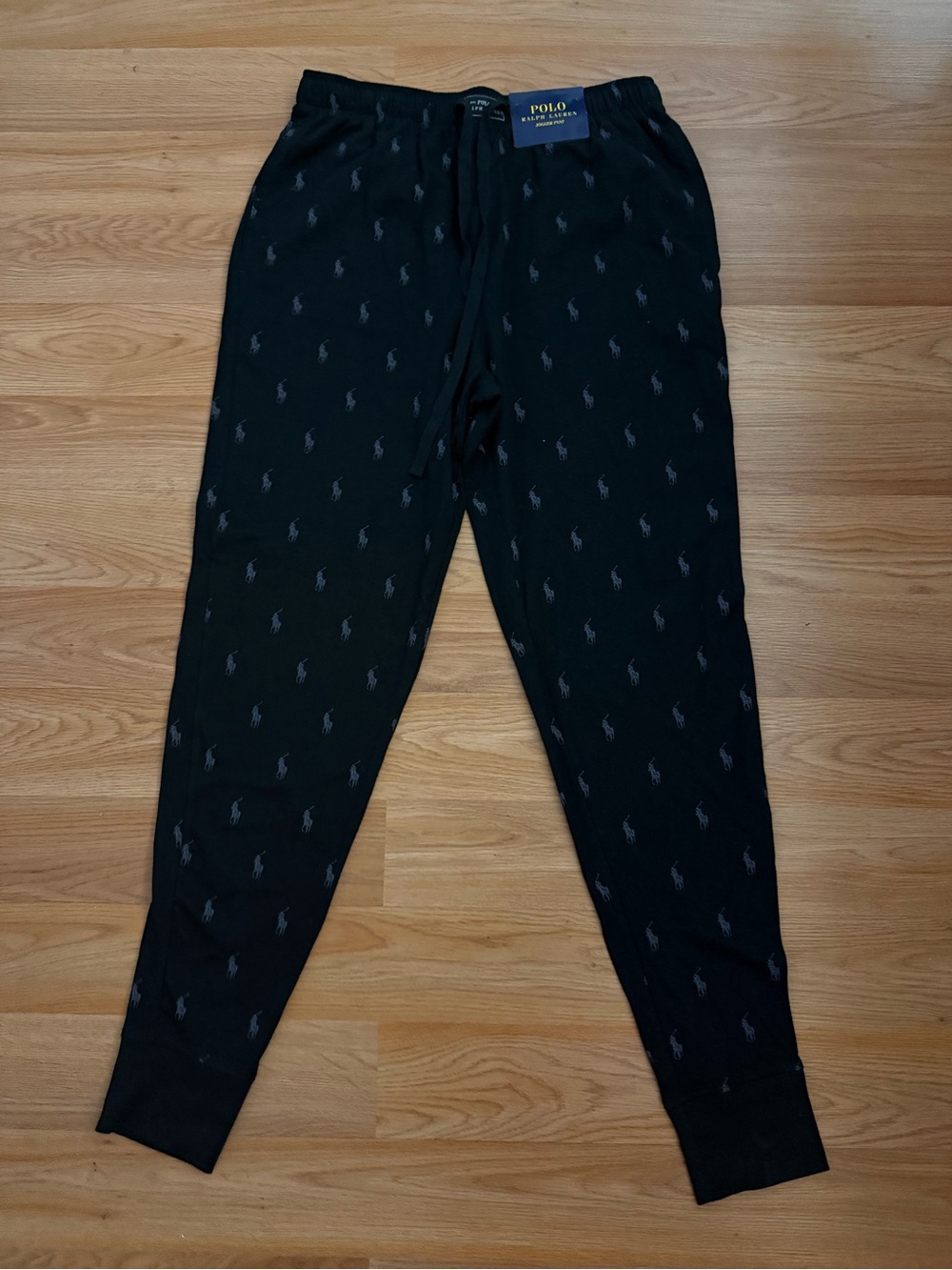 Polo Ralph Lauren Men's Navy All Over Multi Pony Logo Sleep Jogger Pants (M)